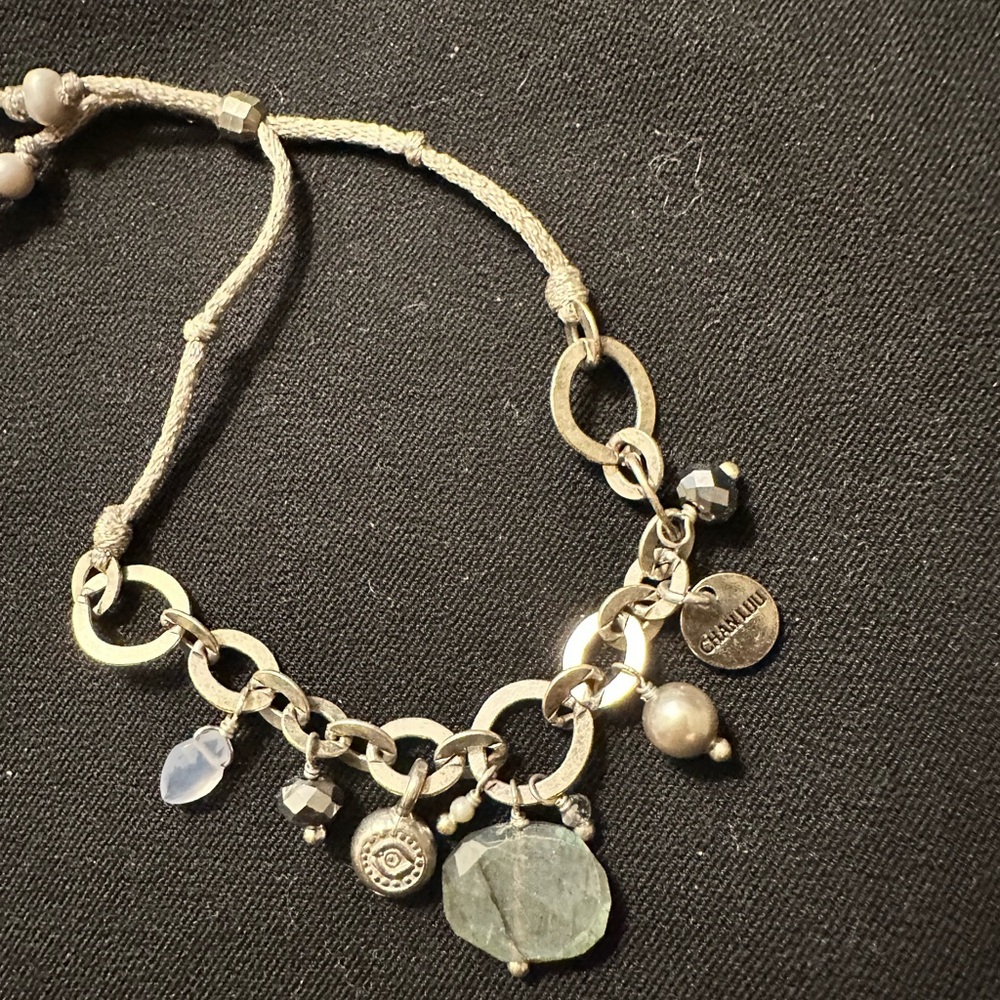 Chan Luu Gold and Silver Charm Bracelet with Beads